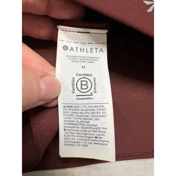 NWT Athleta Flex Spacer Sports Bra D-DD Maroon-sz Medium - Picture 5 of 5